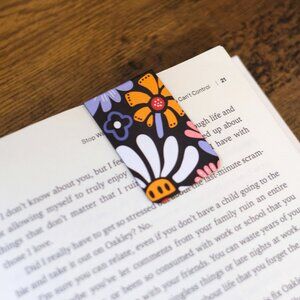 Colorful Magnetic Bookmarks, hearts, handmade, read, book, flowers